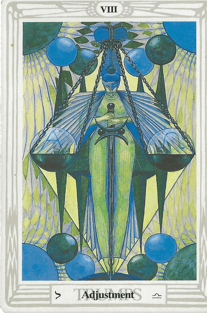 Thoth Tarot ATU 8- Justice Tarot Card Thoth Tarot ATU 8- Justice Tarot Card