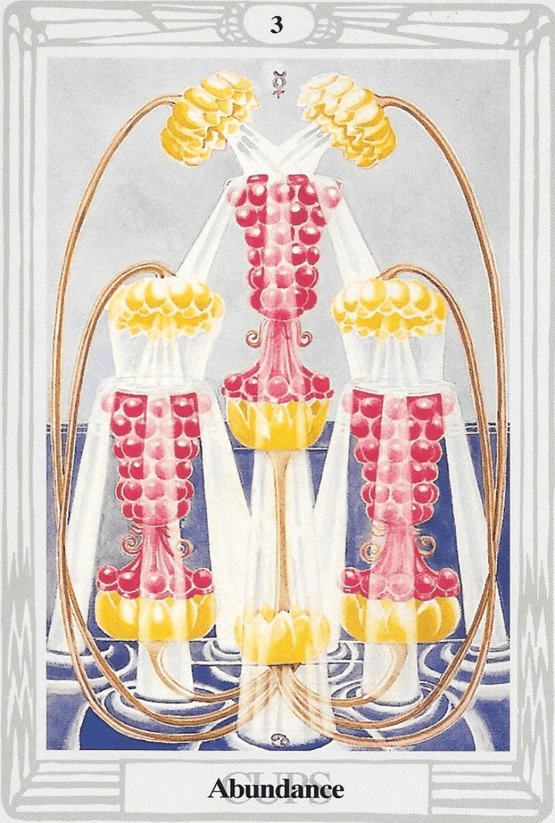 3 of Cups- Thoth Tarot Card 3 of Cups- Thoth Tarot Card