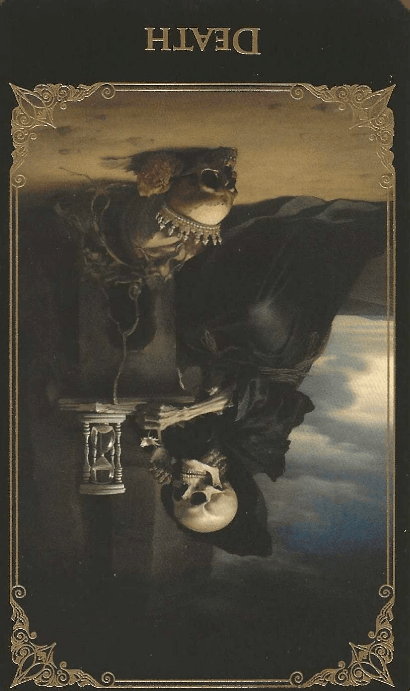 The Baroque Tarot- Key 13-Death-reversed The Baroque Tarot- Key 13-Death-reversed