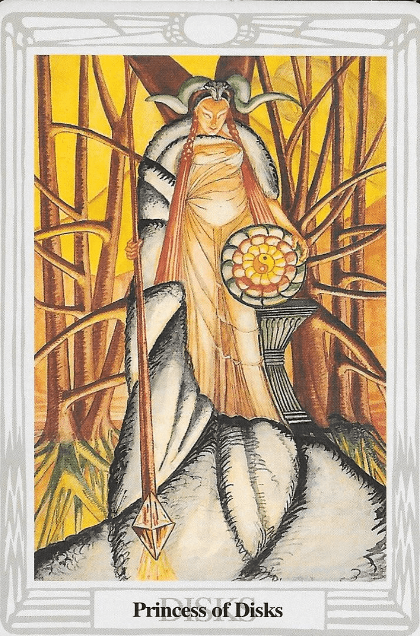 Princess of Disks- Thoth Tarot Princess of Disks- Thoth Tarot