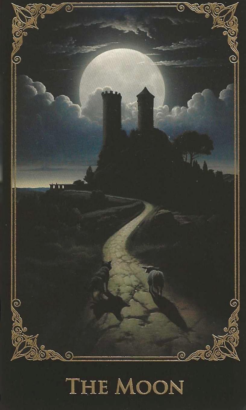The Moon-Key 18-the Baroque Tarot The Moon-Key 18-the Baroque Tarot