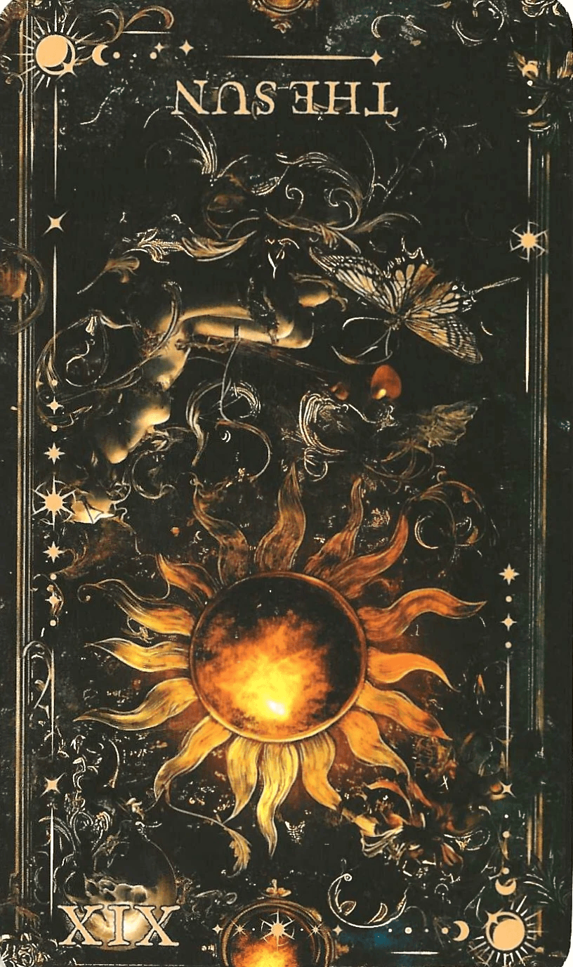 The Arcane Tarot- Key 19- The Sun reversed. The Arcane Tarot- Key 19- The Sun reversed.