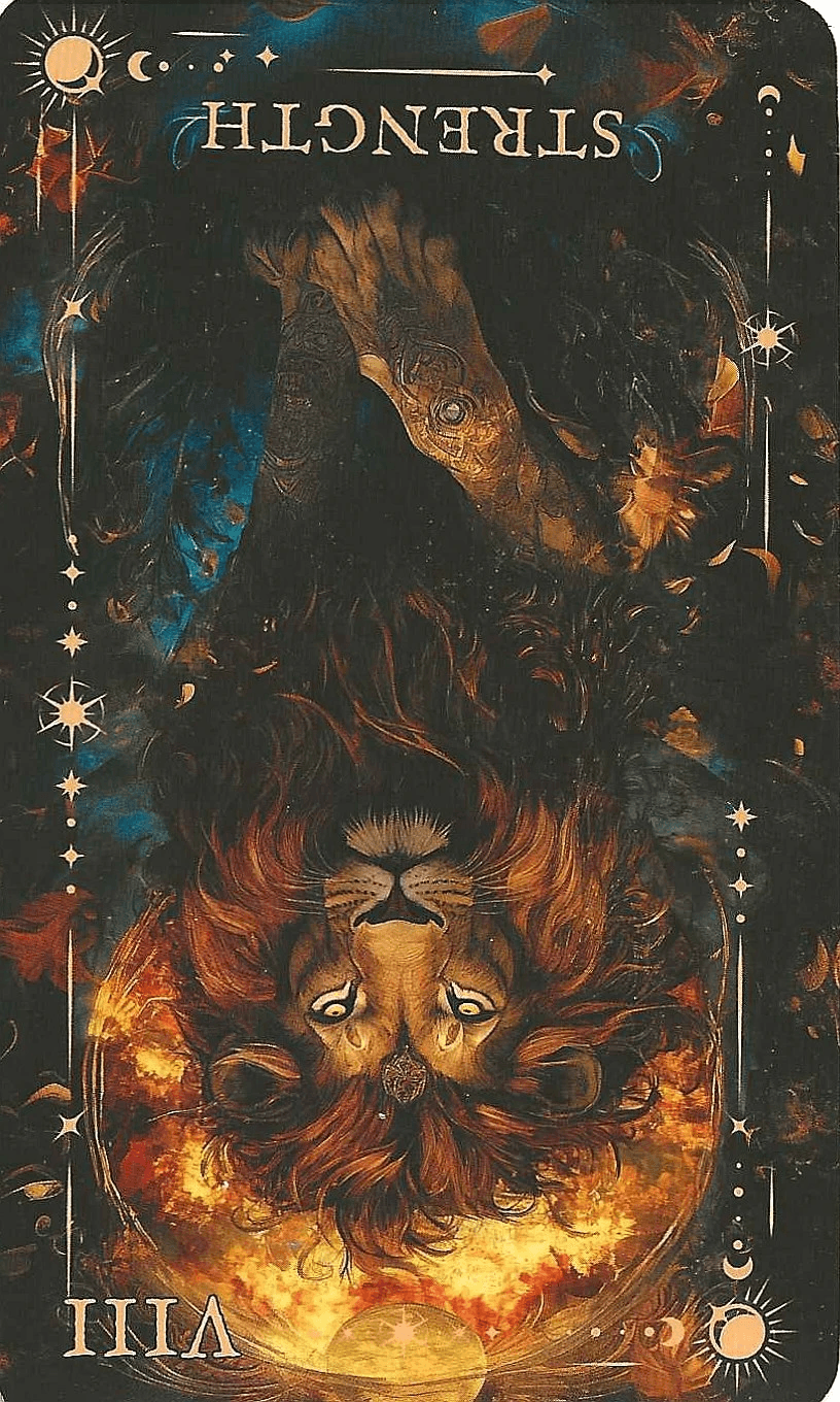 Arcane Tarot -Key 8- Strength reversed imagery Arcane Tarot -Key 8- Strength reversed imagery