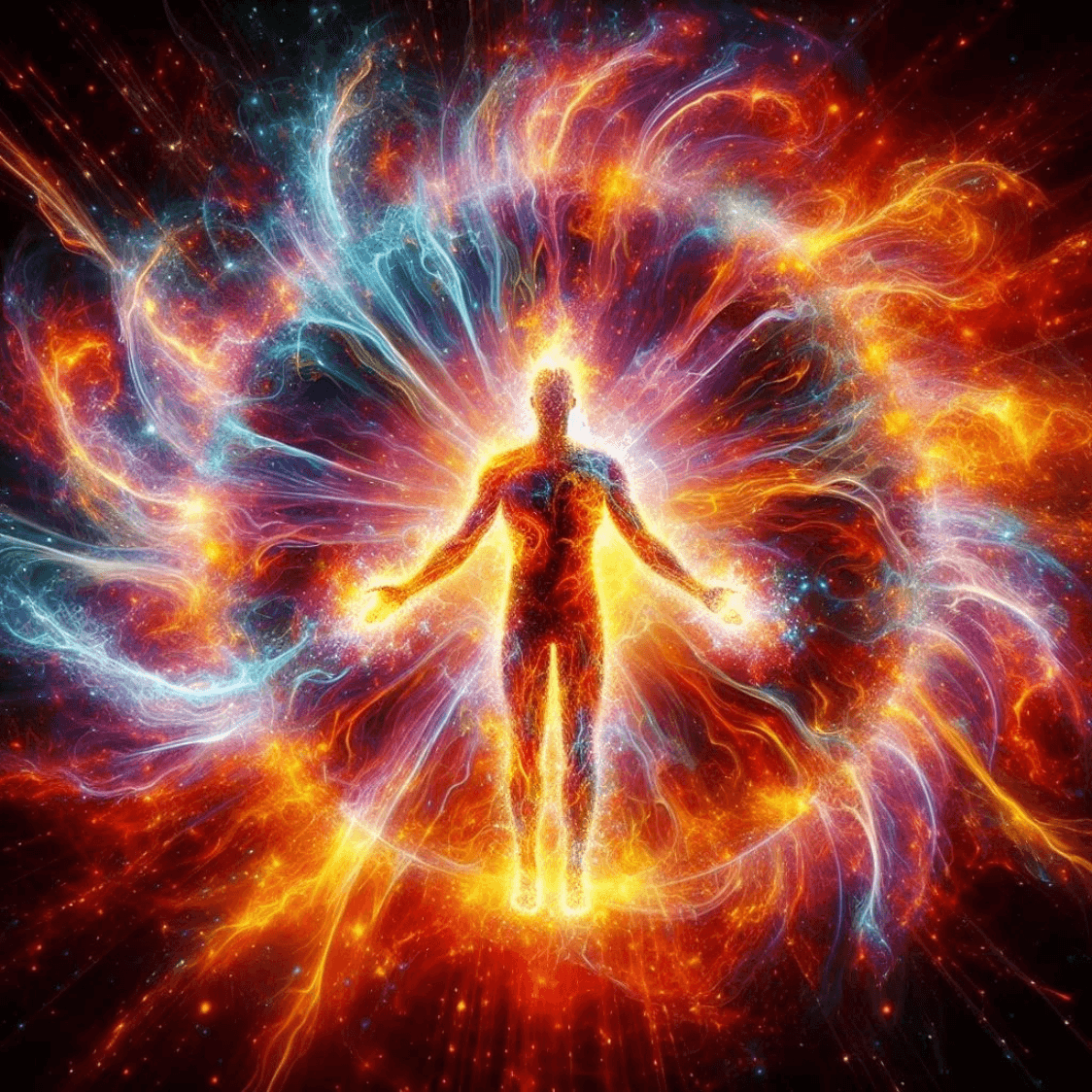 Solar Aura radiance around the human form Solar Aura radiance around the human form