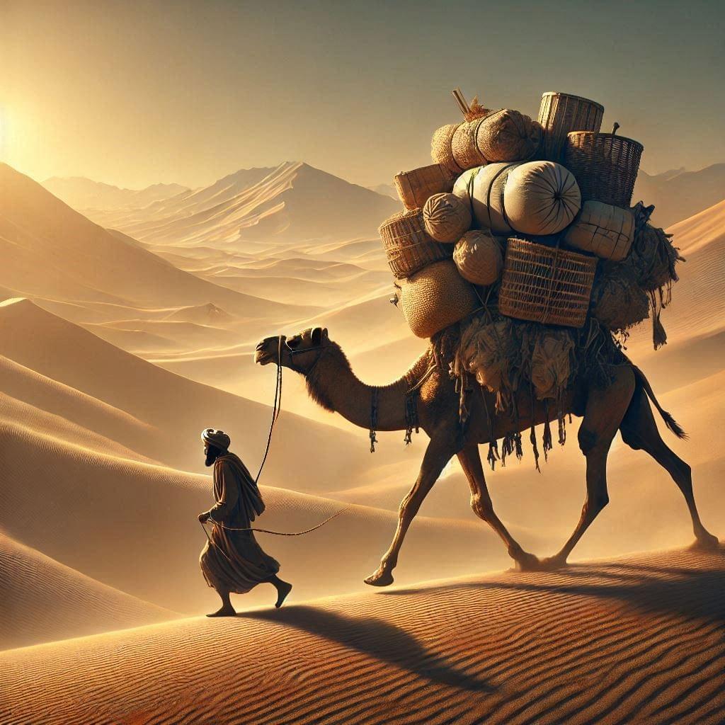 And still somebody asks the poor camel to carry one more suitcase! And still somebody asks the poor camel to carry one more suitcase!