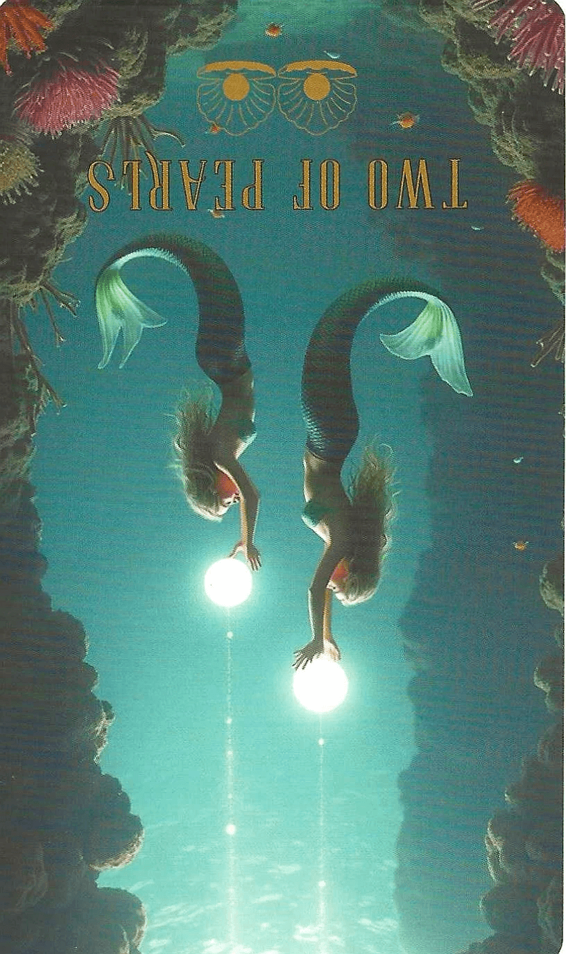 Two of Cups-The Ocean Tarot-reverse imagery Two of Cups-The Ocean Tarot-reverse imagery