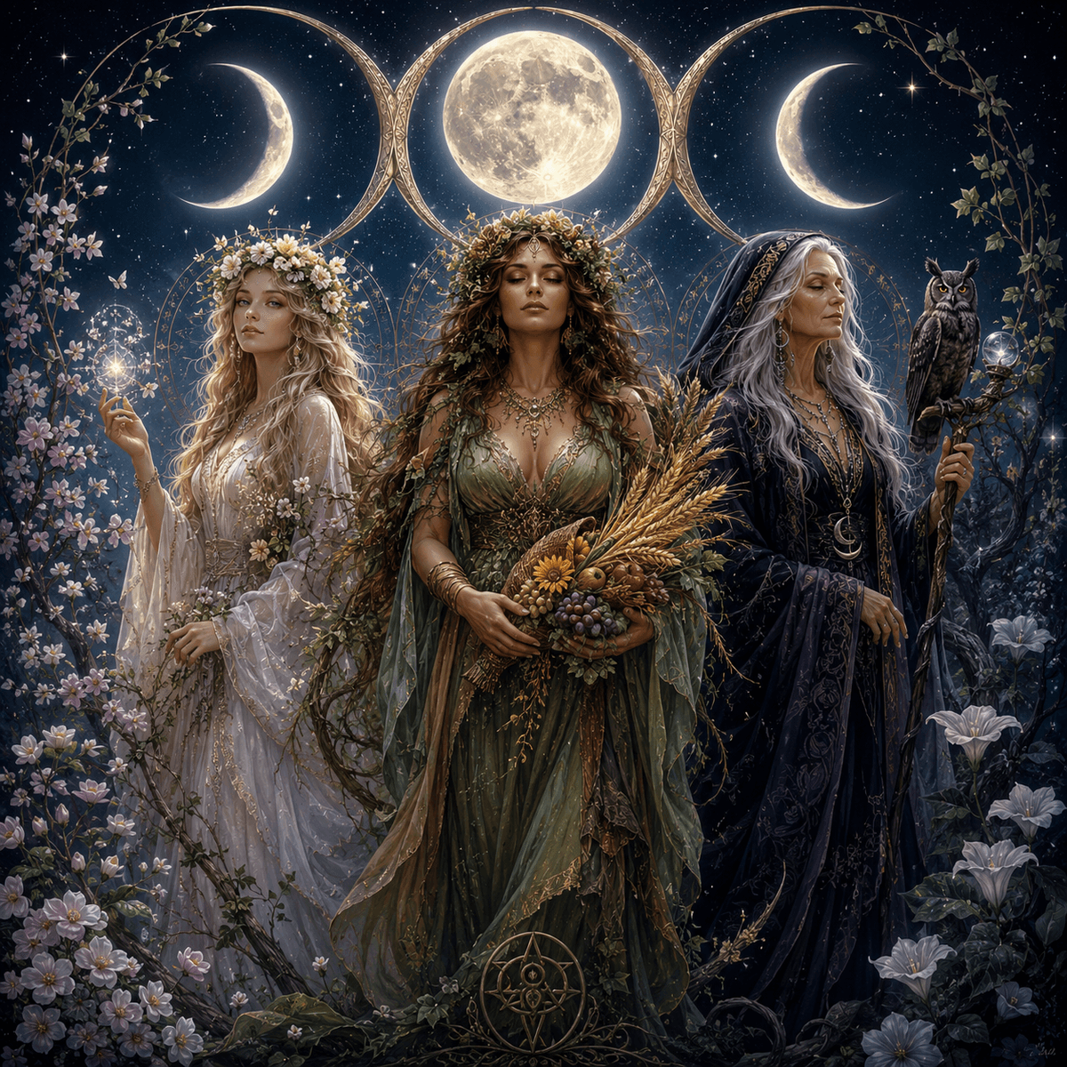 maid-mother-crone -The triple goddess imagery maid-mother-crone -The triple goddess imagery