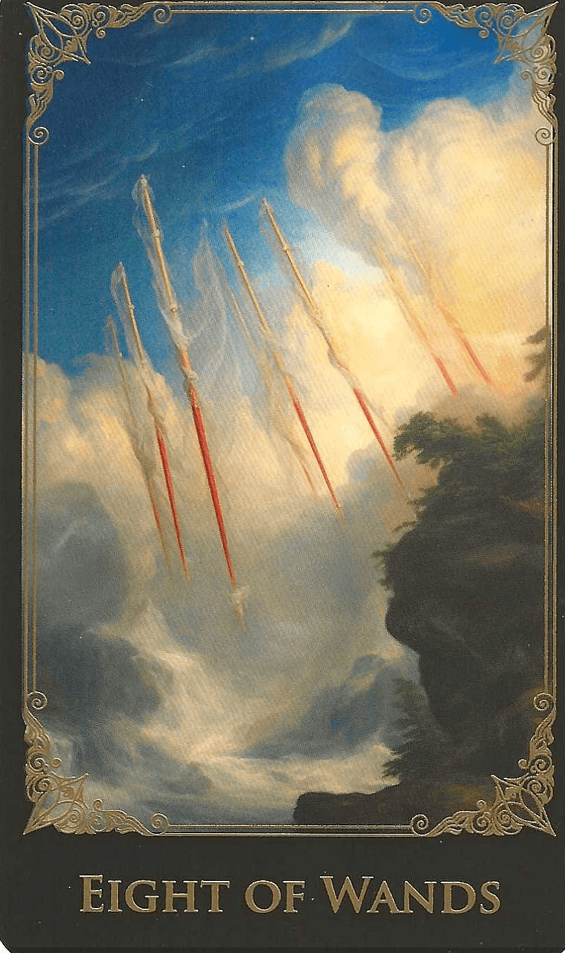 eight of Wands-the baroque tarot eight of Wands-the baroque tarot
