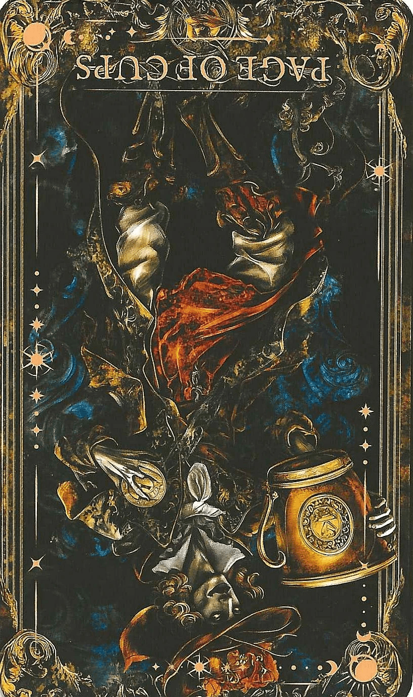 Page of cups- Arcane Tarot-Reversed Page of cups- Arcane Tarot-Reversed