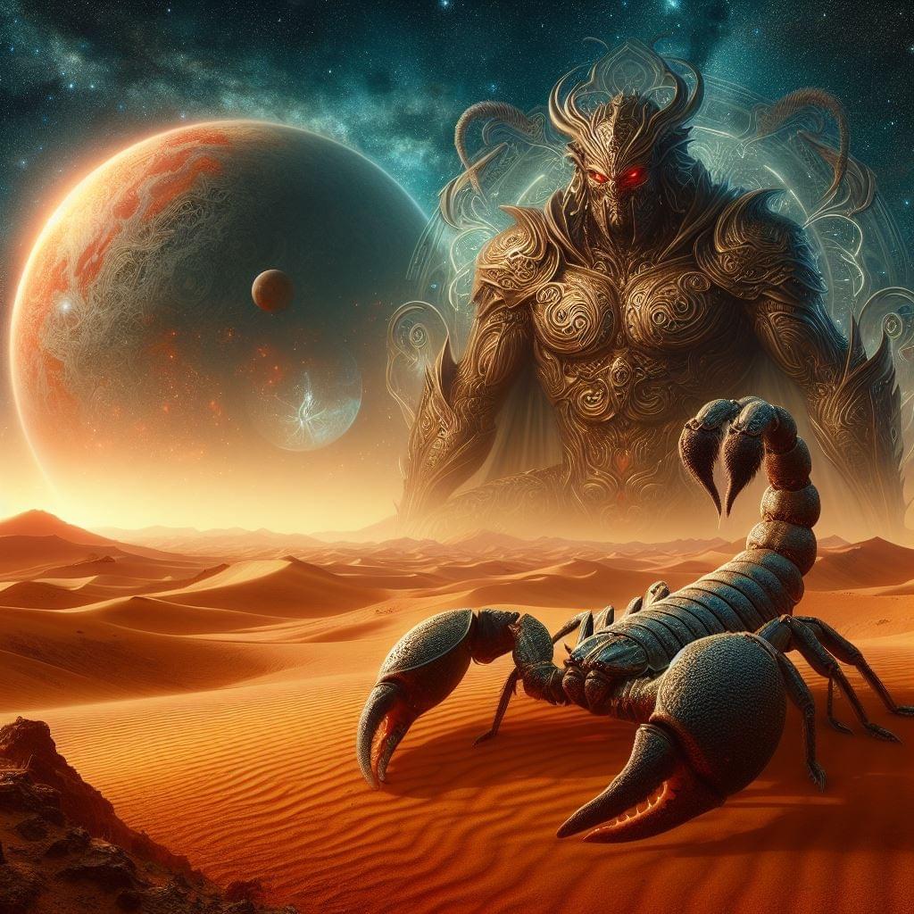 Mars entering Scorpio's domain imagery Mars entering Scorpio's domain imagery