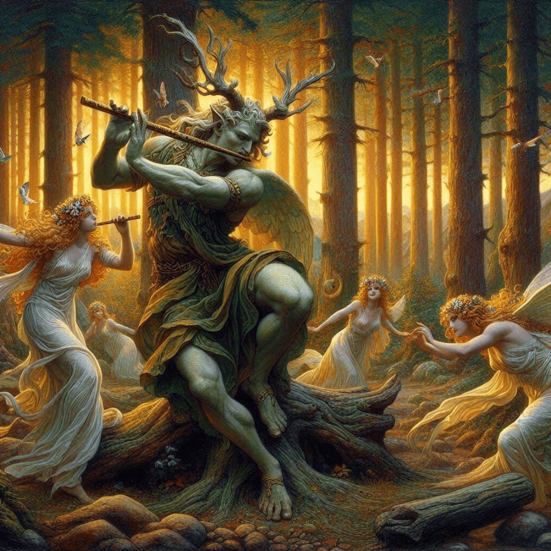 Pan as the Green man-imagery Pan as the Green man-imagery