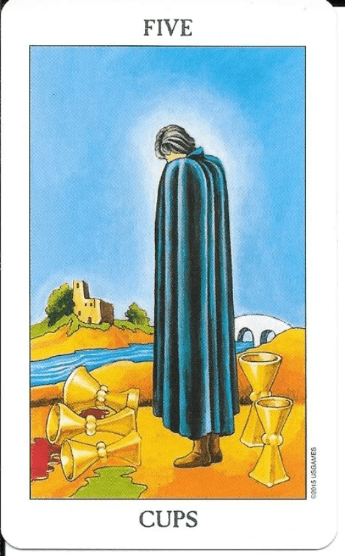 5 of Cups-The Rider-Waite-Smith Tarot 5 of Cups-The Rider-Waite-Smith Tarot
