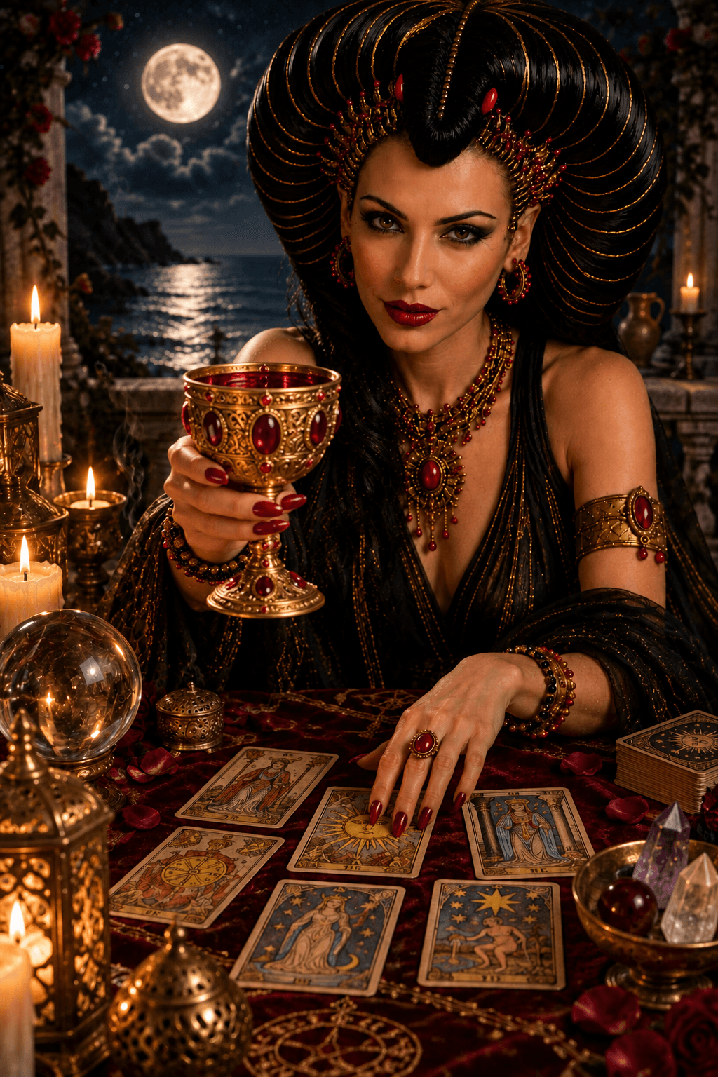 Elizabeth offering Grail cup Elizabeth offering Grail cup