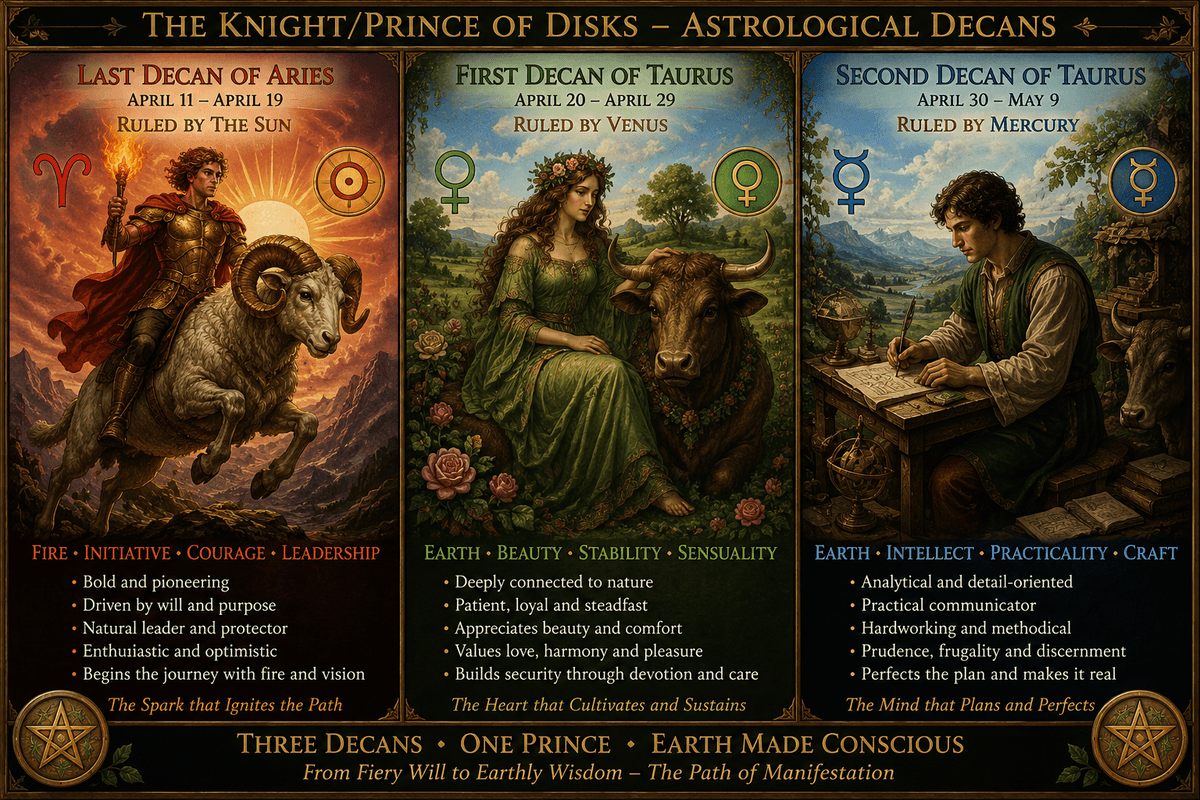 Last Decan of Aries First Decan of Taurus Second Decan of Taurus Last Decan of Aries First Decan of Taurus Second Decan of Taurus