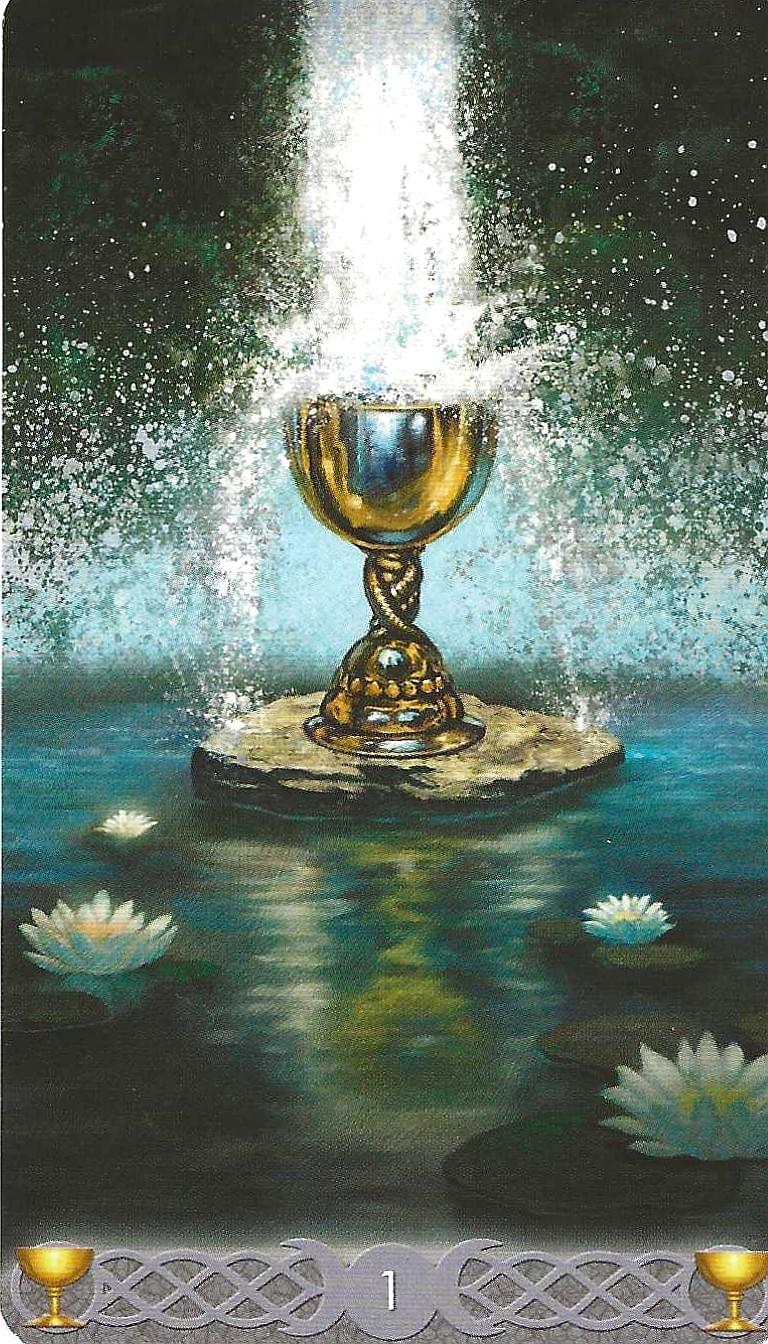 Ace of Cups- The Triple Goddess Tarot Card Ace of Cups- The Triple Goddess Tarot Card