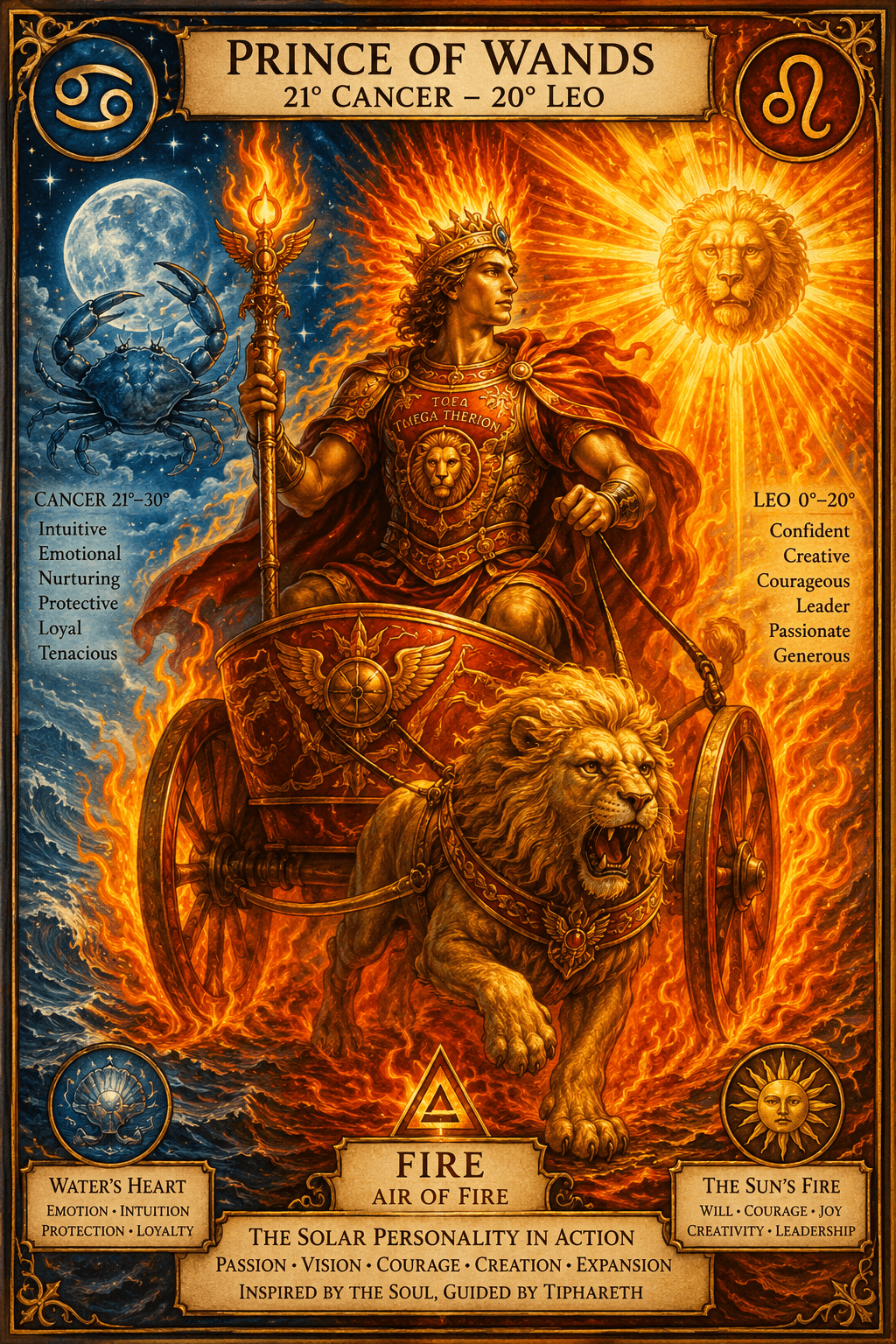 Prince of Wands- 21 degrees Cancer-20 degrees Leo Prince of Wands- 21 degrees Cancer-20 degrees Leo