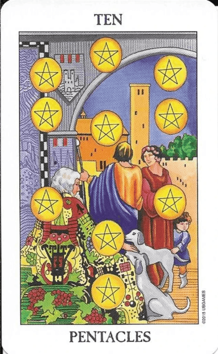 10 of Pentacles -Rider-Waite-Smith Tarot 10 of Pentacles -Rider-Waite-Smith Tarot