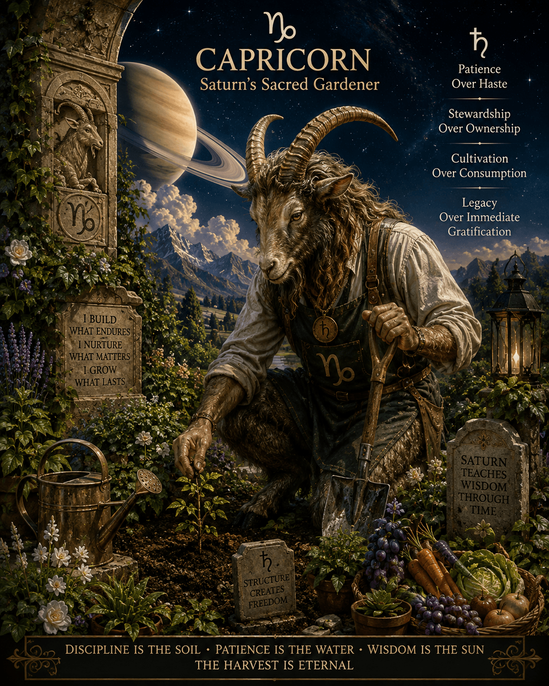 Capricorn: Saturn's Sacred Gardener Capricorn: Saturn's Sacred Gardener