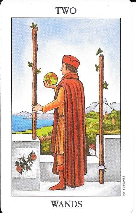 two of Wands-RWS Tarot Card two of Wands-RWS Tarot Card