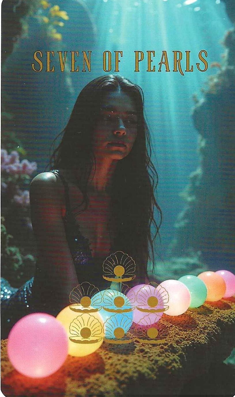 Seven of Pearls-The Ocean Tarot Seven of Pearls-The Ocean Tarot