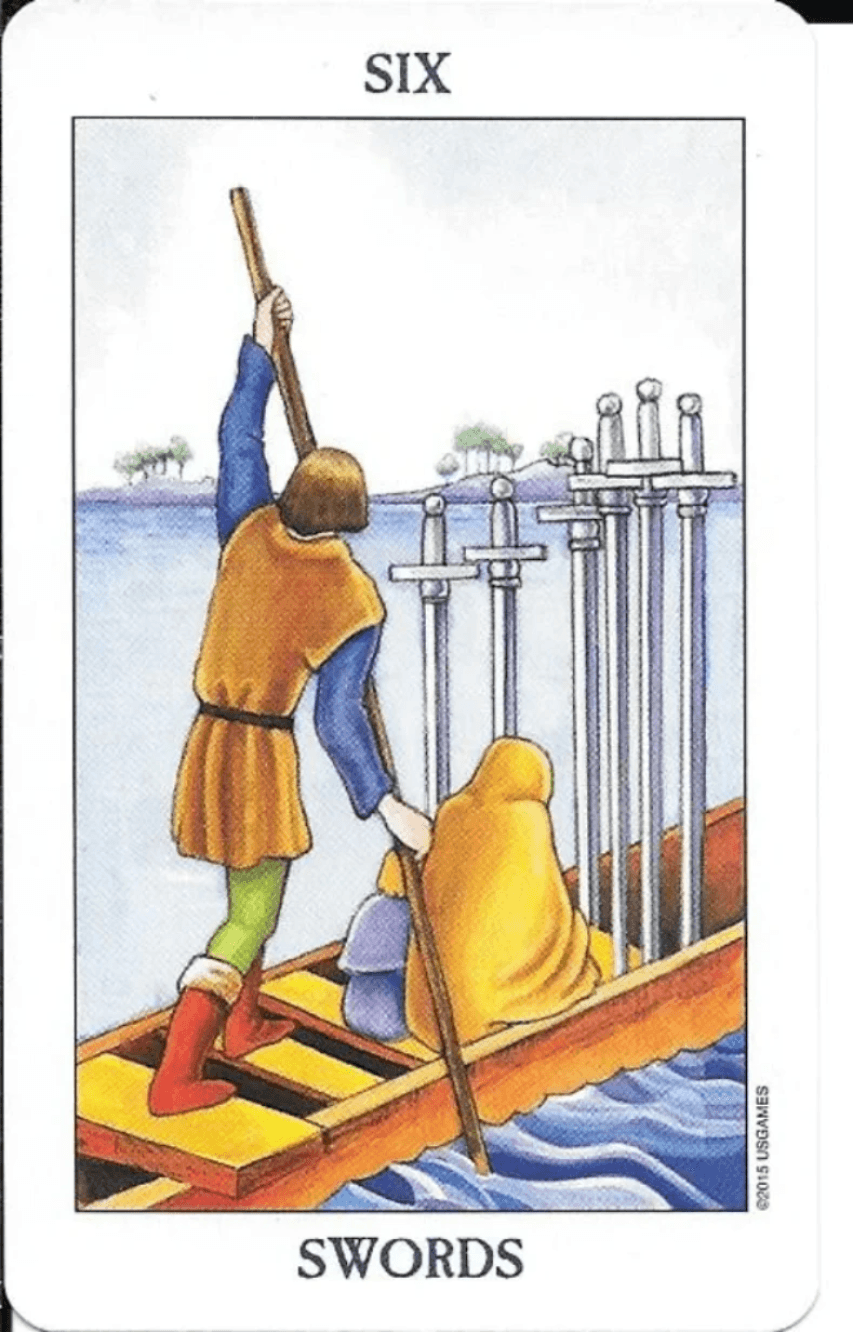 6 of Swords- Rider-Waite-Smith (RWS) Tarot 6 of Swords- Rider-Waite-Smith (RWS) Tarot