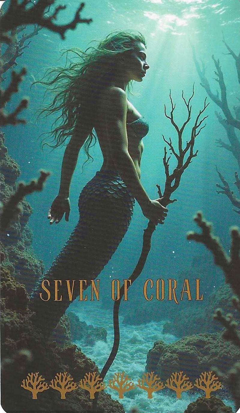 Seven of Coral-The Ocean Tarot Seven of Coral-The Ocean Tarot