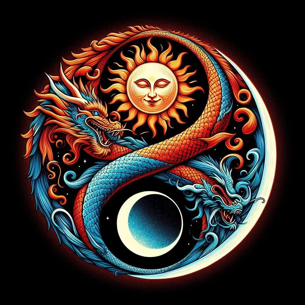 Dragon sun Dragoness moon Dragon sun Dragoness moon