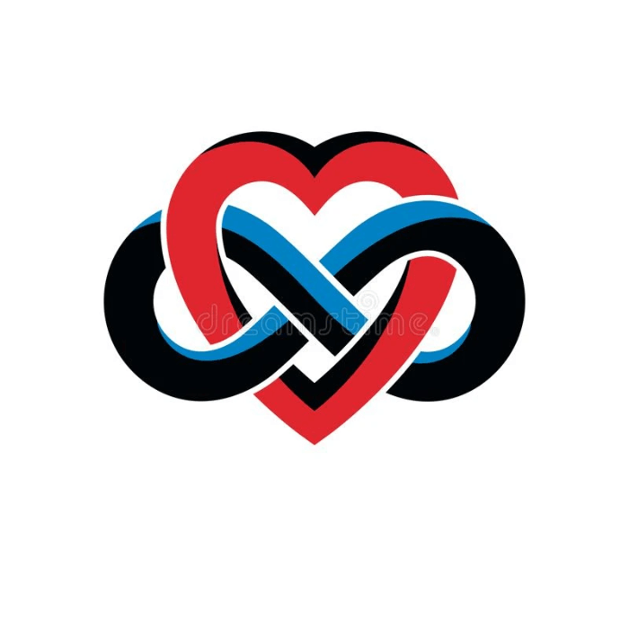 The Leminiscate heart shape of lovers The Leminiscate heart shape of lovers