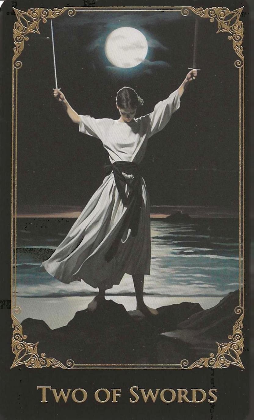 Two of Swords- the Baroque Tarot Two of Swords- the Baroque Tarot