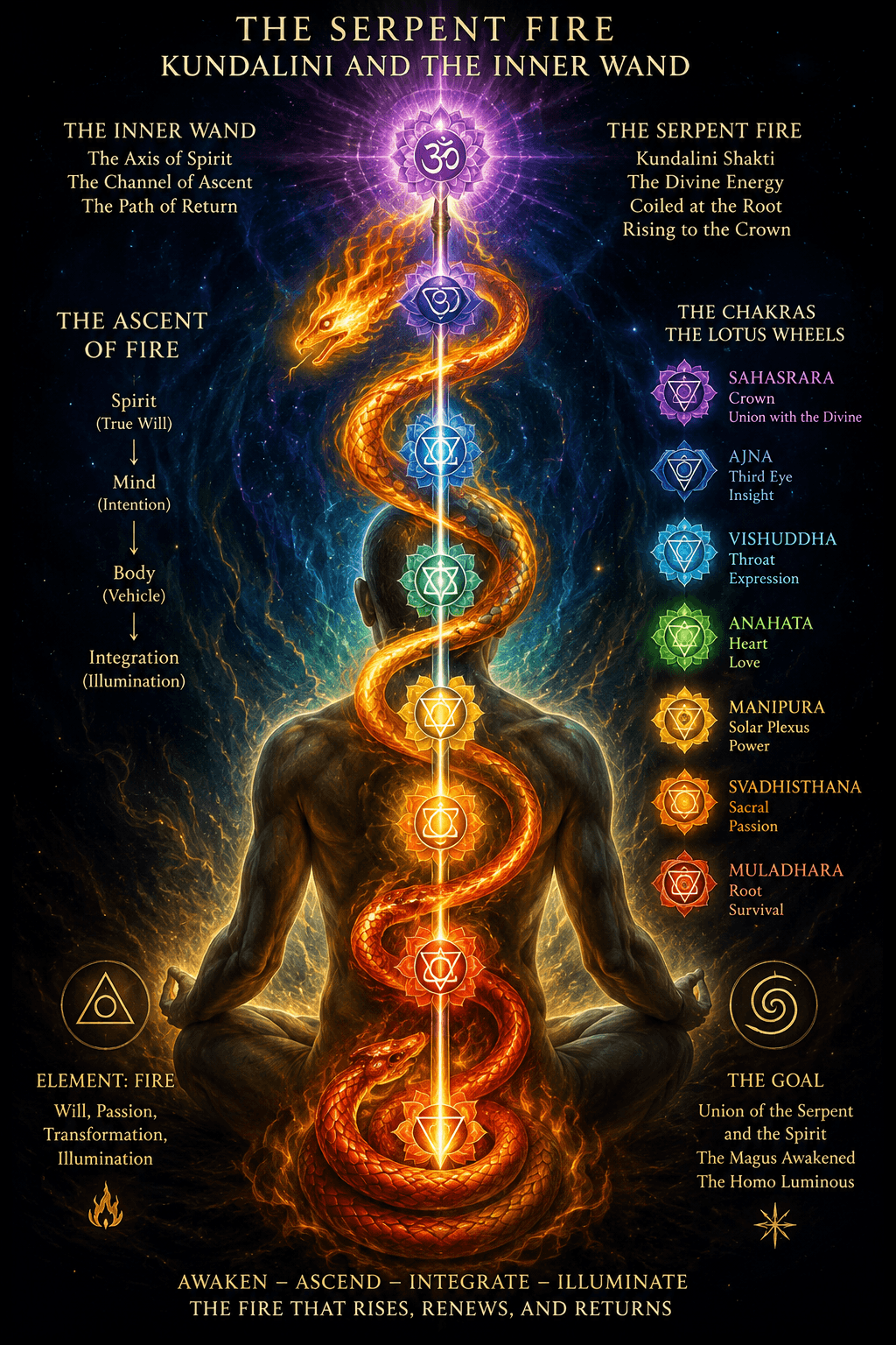 Kundalini-serpent force and the wand within imagery Kundalini-serpent force and the wand within imagery