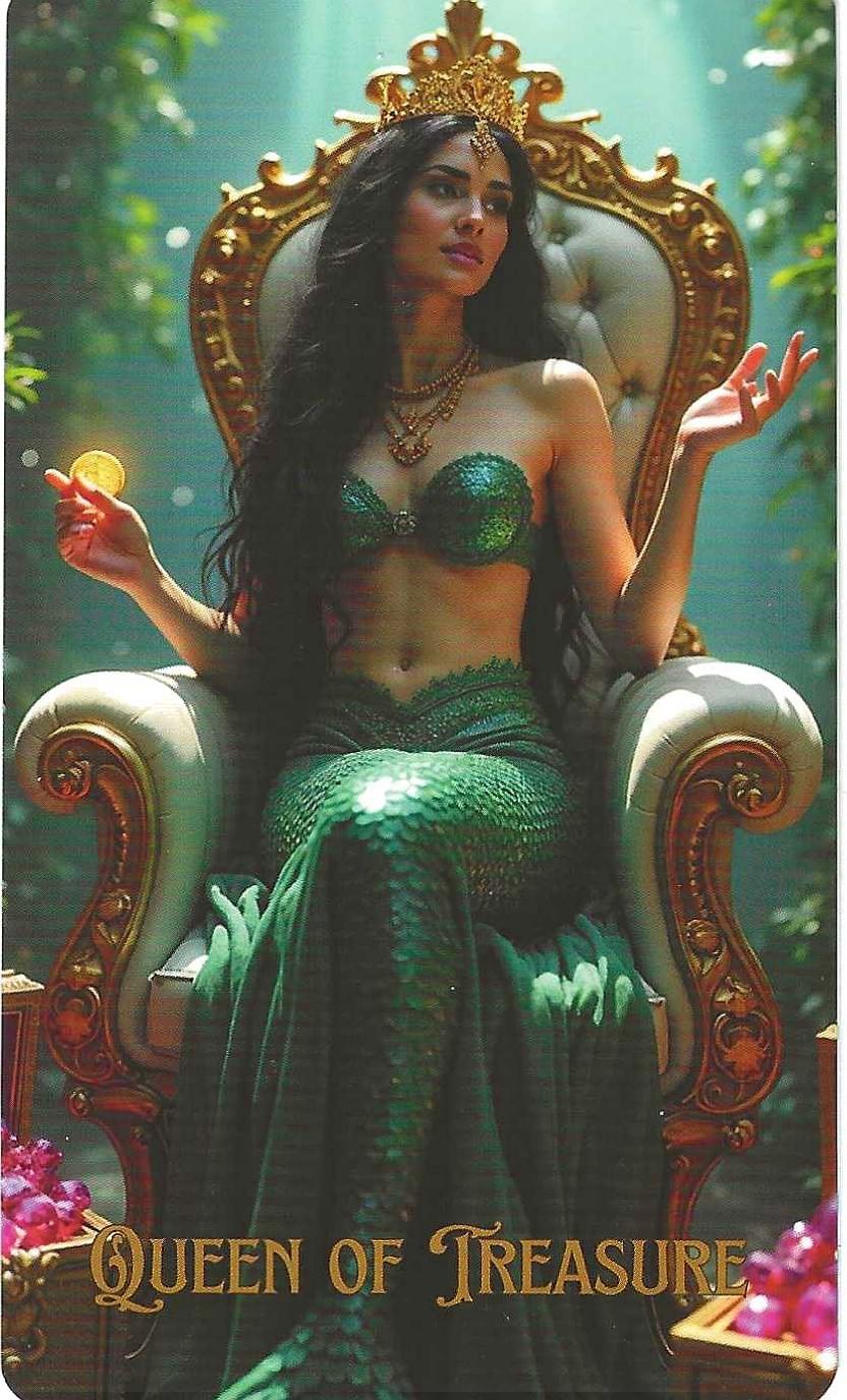Queen of Treasure-The Ocean Tarot Queen of Treasure-The Ocean Tarot