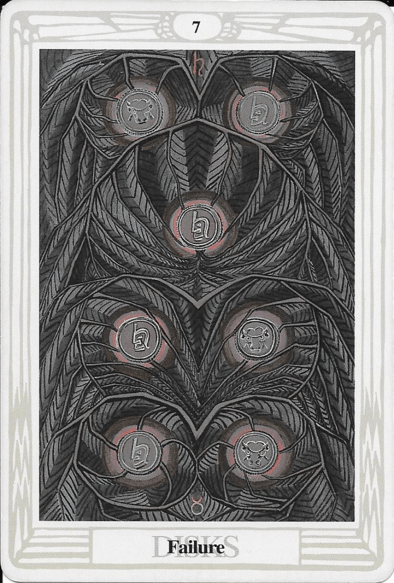 Thoth Tarot- 7 of Disks-Failure Thoth Tarot- 7 of Disks-Failure