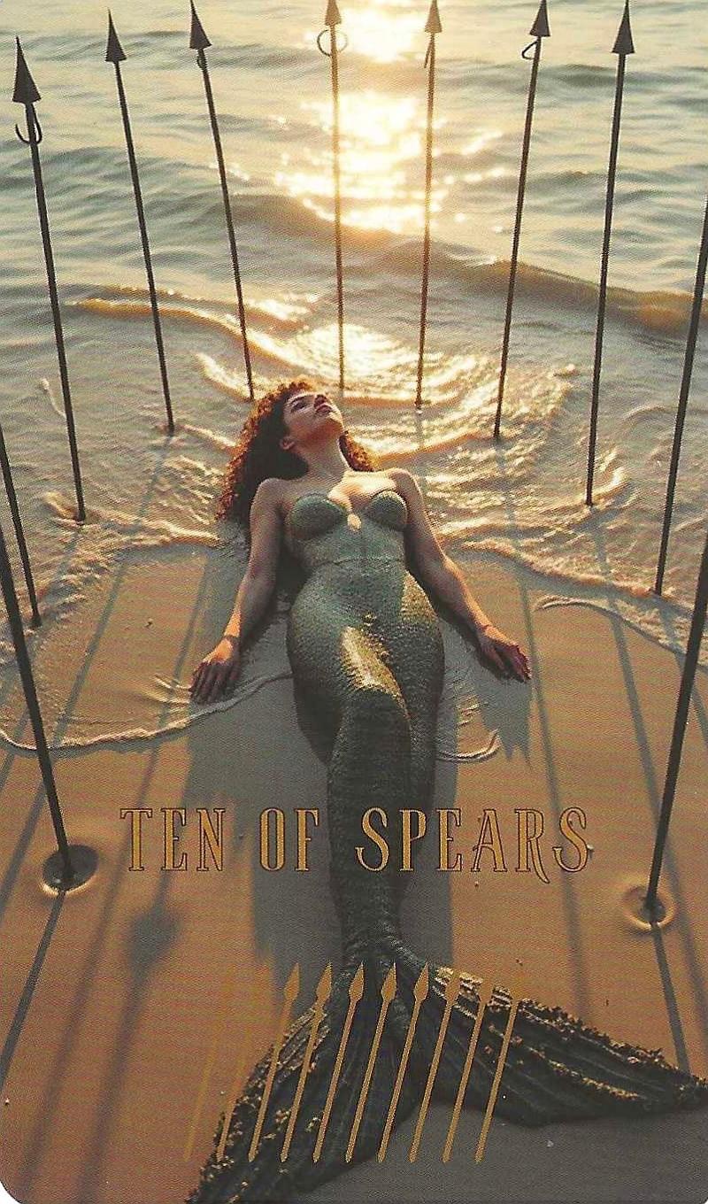 The Ocean Tarot- Ten of spears The Ocean Tarot- Ten of spears