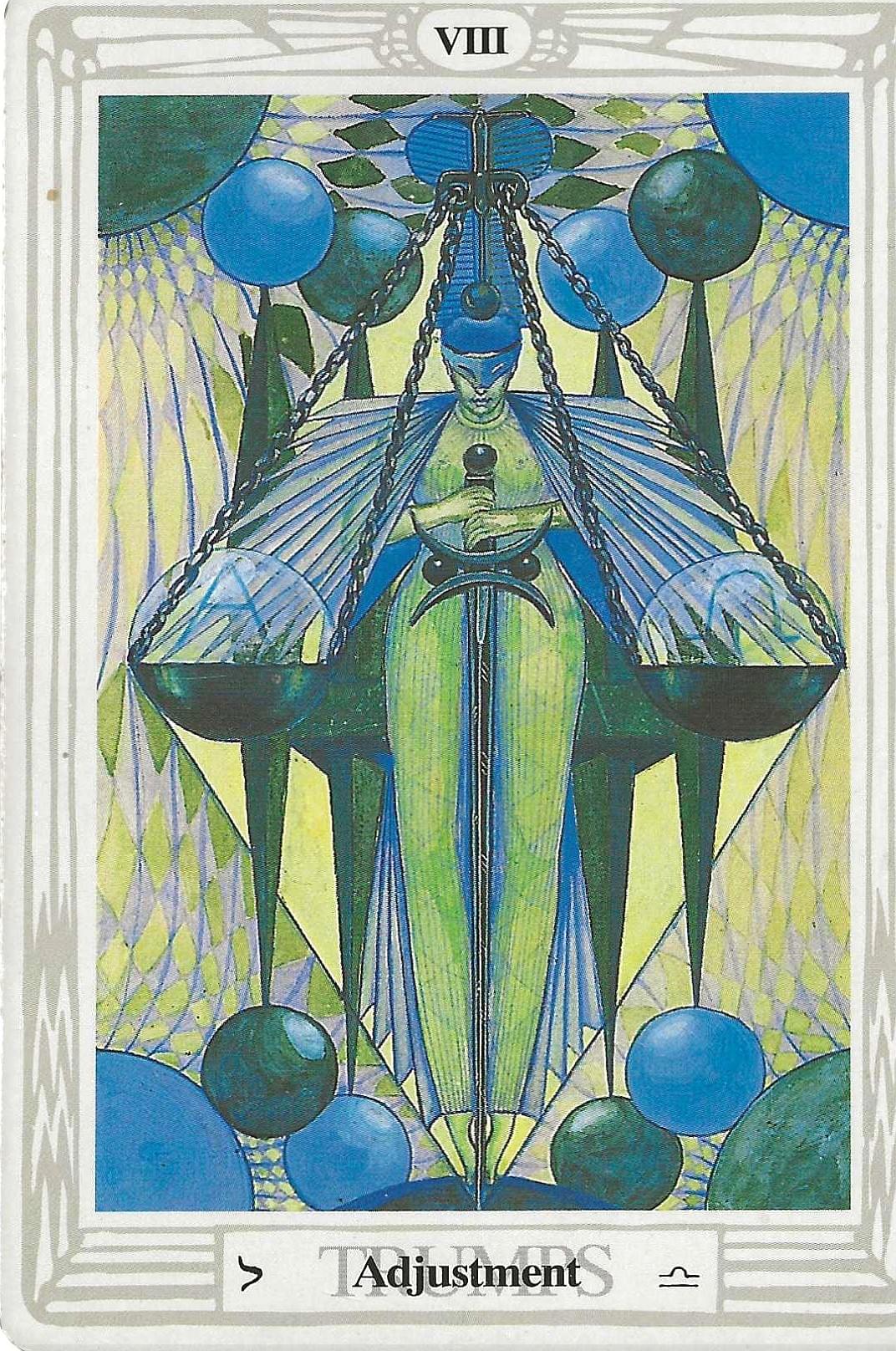 Adjustment- ATU8- Thoth Tarot Card Adjustment- ATU8- Thoth Tarot Card