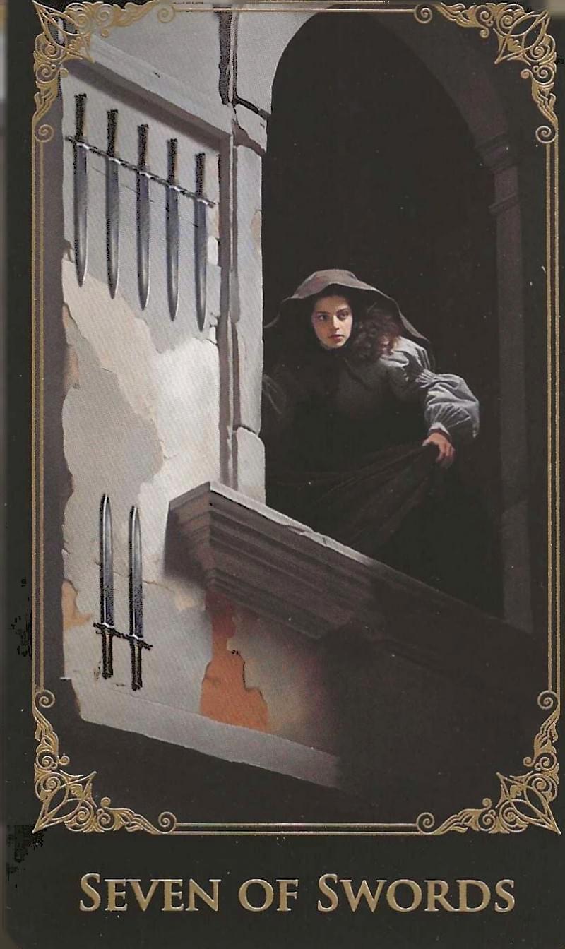 Seven of Swords-The Baroque Tarot Seven of Swords-The Baroque Tarot