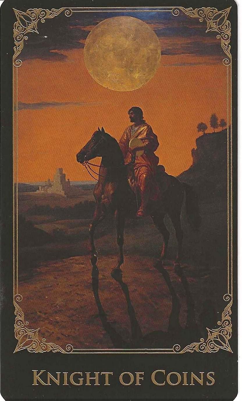 Knight of Coins-The Baroque Tarot Knight of Coins-The Baroque Tarot