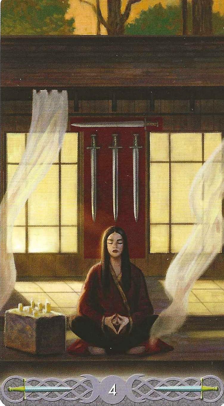 4 of Swords-Triple Goddess Tarot 4 of Swords-Triple Goddess Tarot