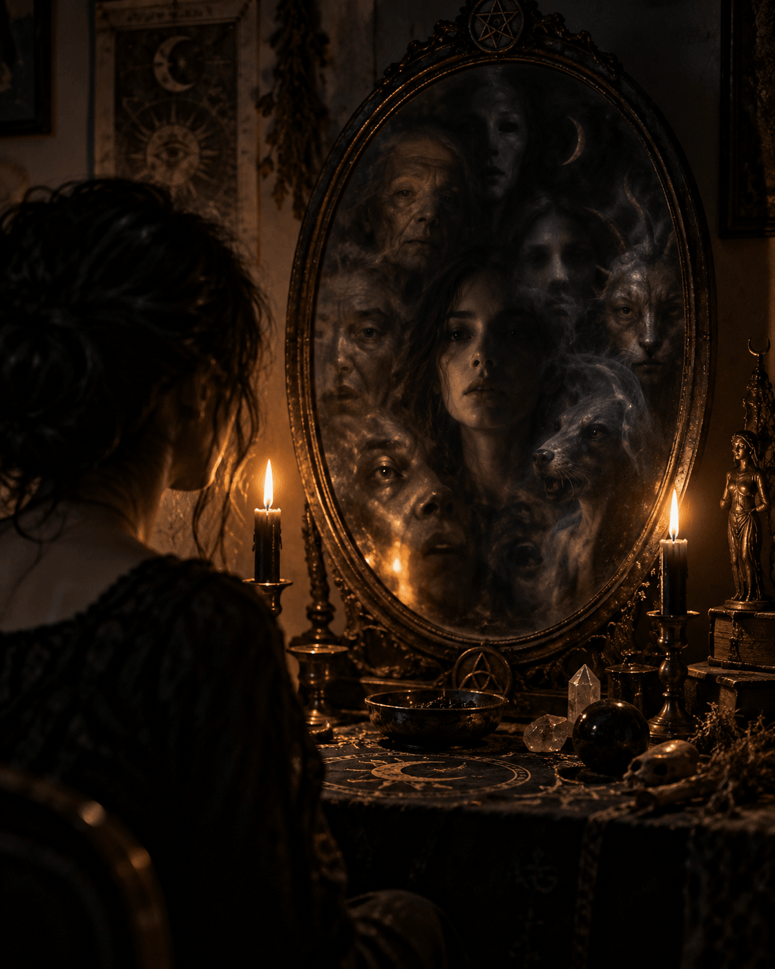 strange face in the mirror imagery strange face in the mirror imagery