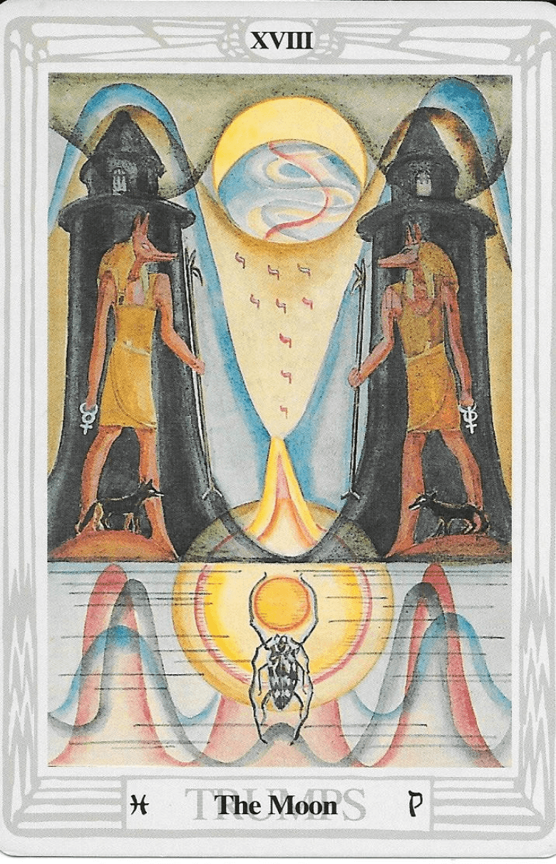 The Moon- ATU 18-Thoth Tarot The Moon- ATU 18-Thoth Tarot