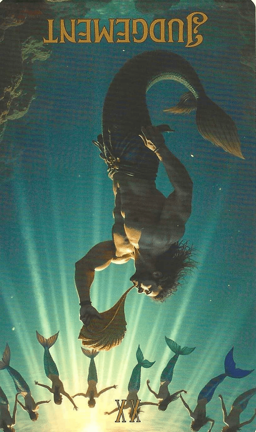 Judgement-Key 20-The Ocean tarot-reversed Judgement-Key 20-The Ocean tarot-reversed