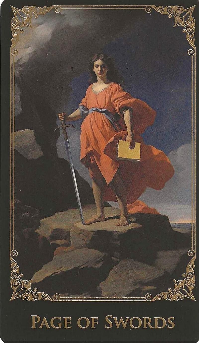 The Page of Swords-The Baroque Tarot The Page of Swords-The Baroque Tarot