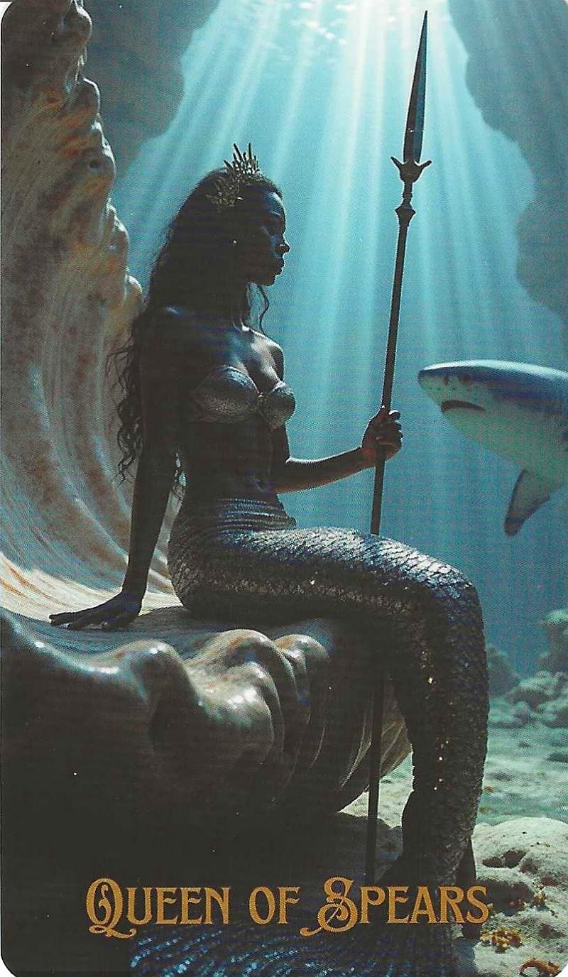 Queen of Spears-The Ocean Tarot Queen of Spears-The Ocean Tarot