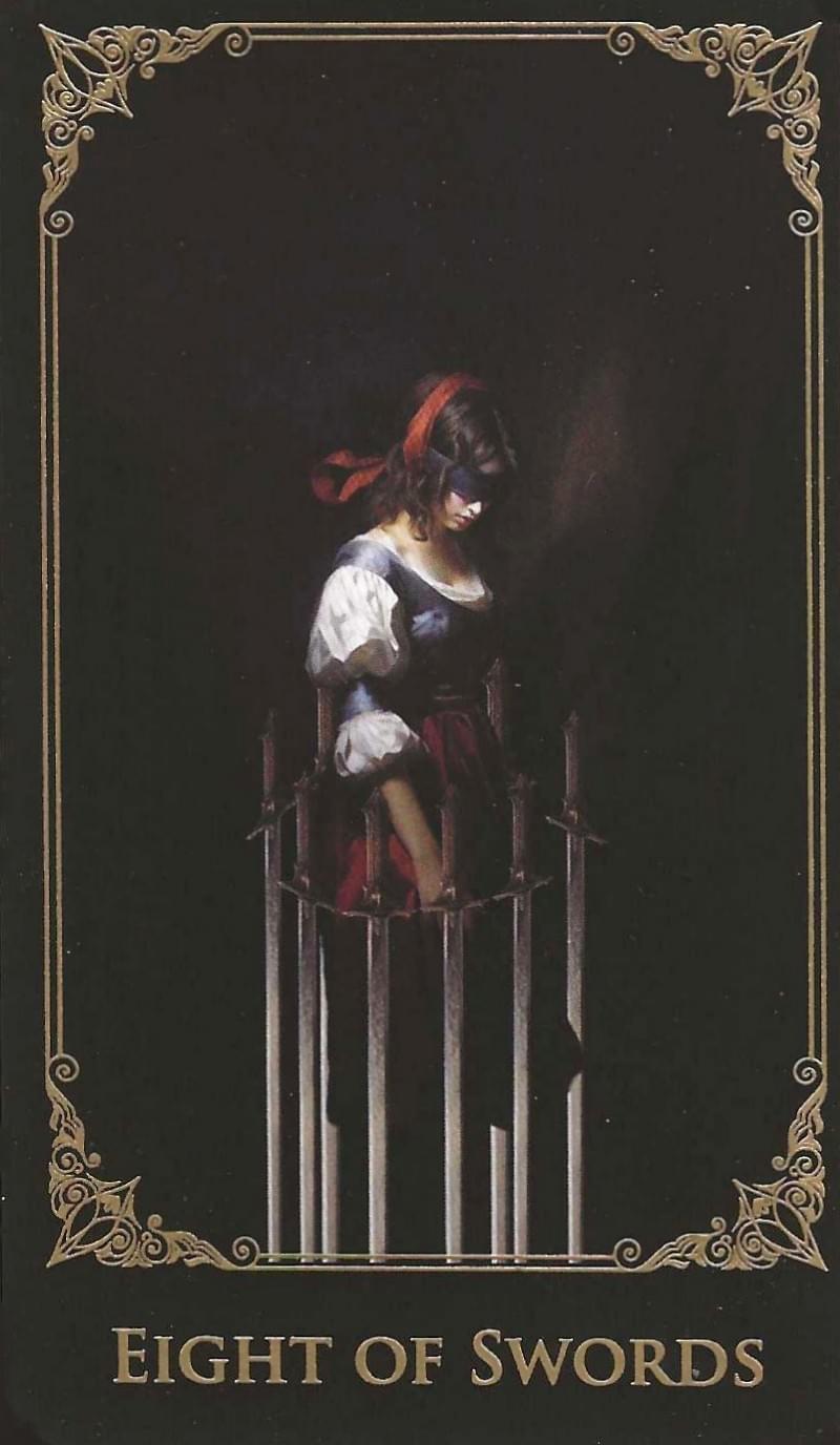 Eight of Swords-The Baroque Tarot Eight of Swords-The Baroque Tarot
