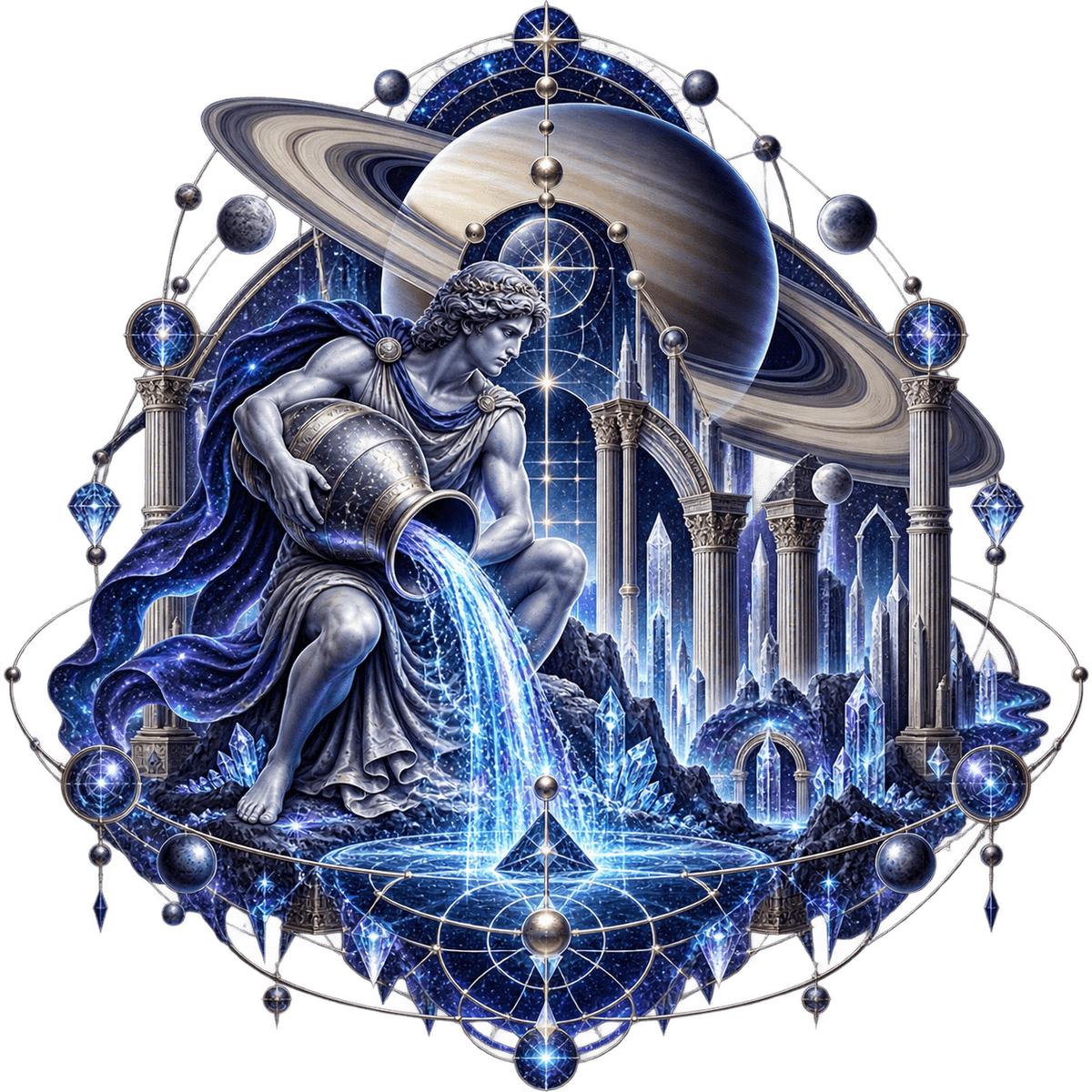 Saturn Behind Aquarius — The Architecture of Thought Saturn Behind Aquarius — The Architecture of Thought