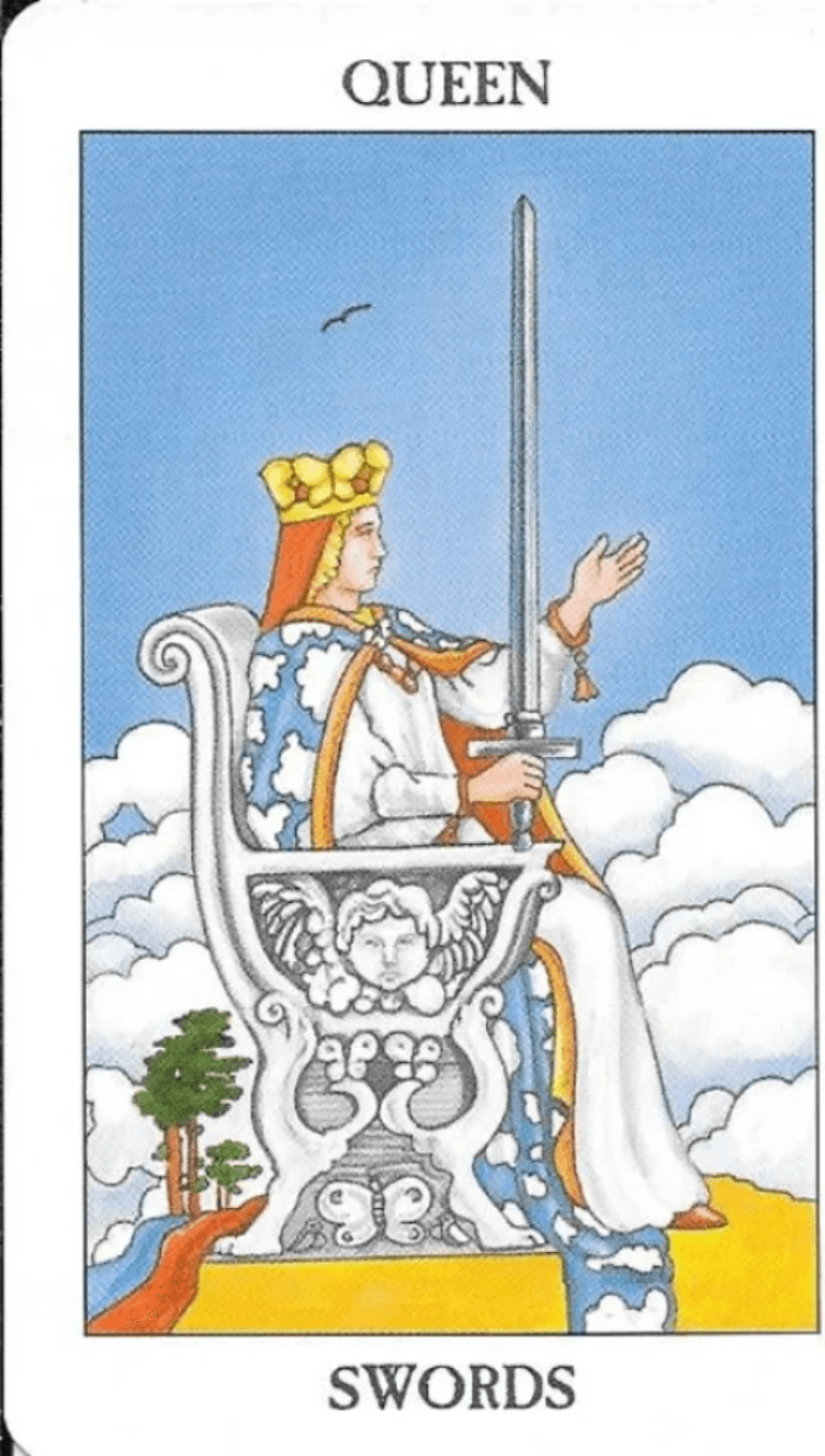 Queen of Swords-Rider-Waite-Smith Tarot Queen of Swords-Rider-Waite-Smith Tarot