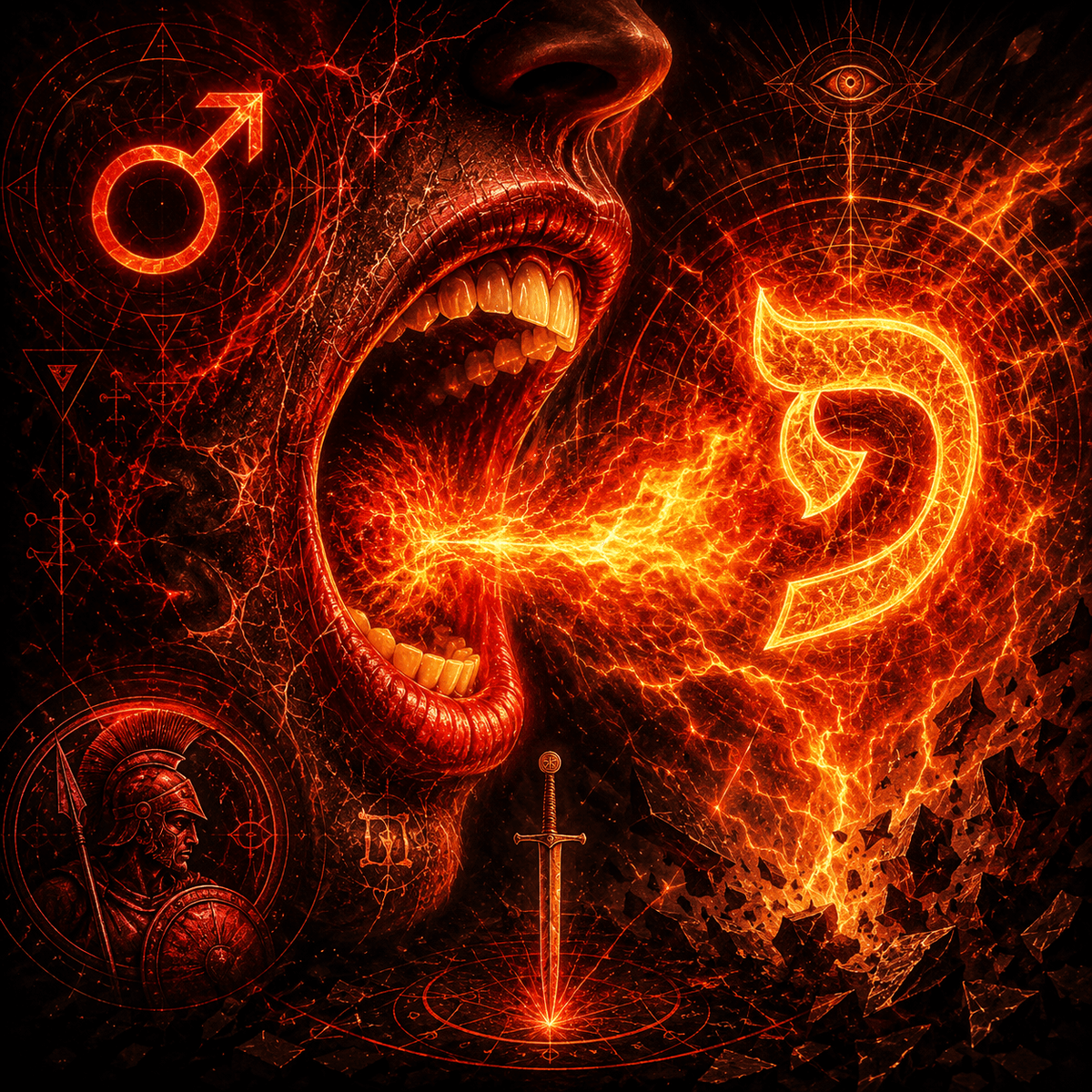 Speaking with the fiery power of Mars/Peh Speaking with the fiery power of Mars/Peh