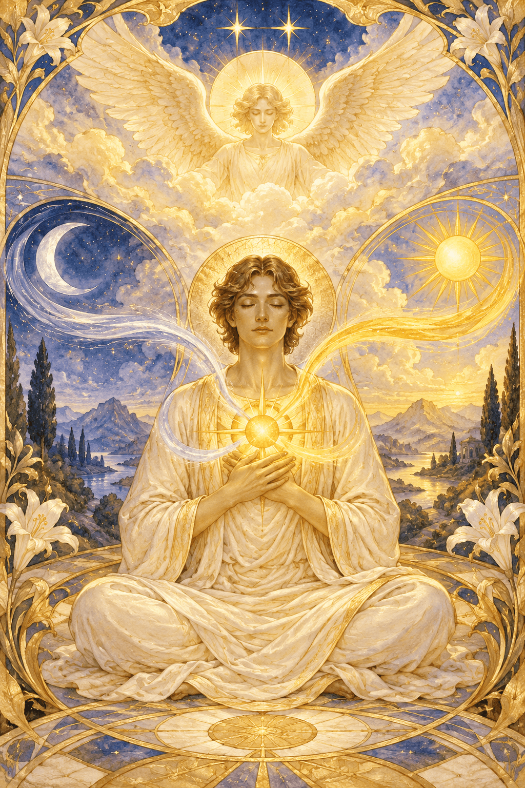 “I AM the living breath of Divine Love. Within my heart, the Sun and Moon unite, and the Two become One.” “I AM the living breath of Divine Love. Within my heart, the Sun and Moon unite, and the Two become One.”