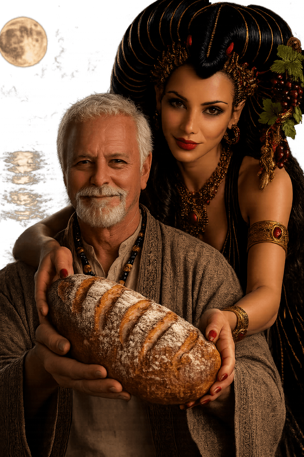 Eli and Elizabeth with fresh bread Eli and Elizabeth with fresh bread
