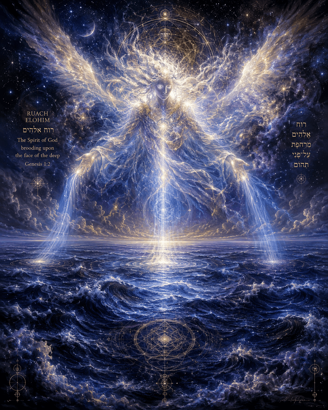 Ruach Elohim brooding upon the face of the deep-imagery Ruach Elohim brooding upon the face of the deep-imagery