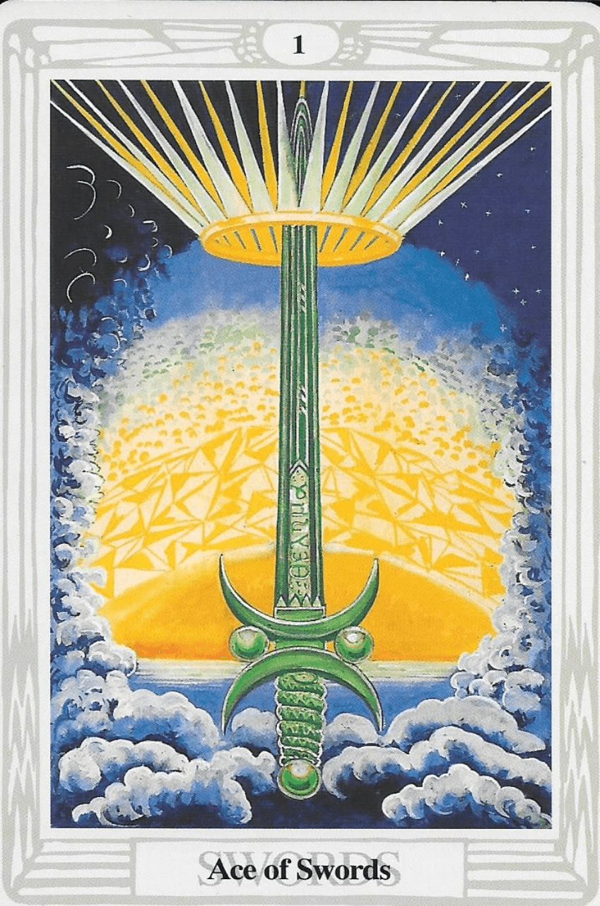 The Thoth Tarot-Ace of Swords The Thoth Tarot-Ace of Swords
